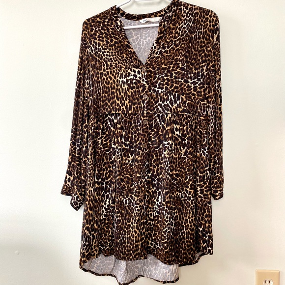 ZARA Leopard Print Shirt Dress 🐆 - Picture 1 of 1